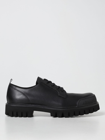 Armani Exchange Brogue Shoes  Men In Black