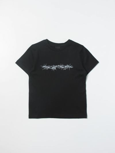 Givenchy Kids' Mirrored-logo Cotton T-shirt In Black