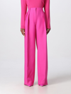 Valentino Pleated Wool And Silk-blend Crepe Wide-leg Pants In Pink