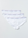 Dsquared2 Pack Of Three White Stretch-cotton Briefs From Featuring Logo Waistband In White