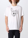 Ps By Paul Smith Rabbit-print Short-sleeve T-shirt In White