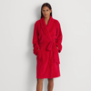 Lauren Ralph Lauren Herringbone Shawl-collar Robe In Red