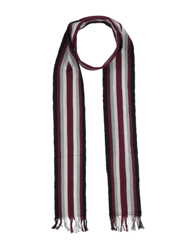 Colville Striped Fringed Scarf In Black