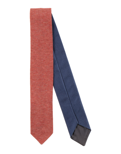 Canali Man Ties & Bow Ties Brick Red Size - Silk