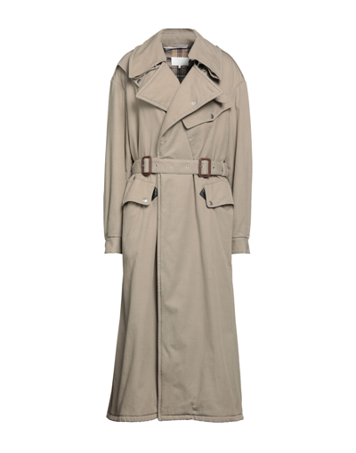 Maison Margiela Overcoats In Sage Green