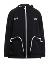 Off-white Off Stampe Minimal Windbreaker Jacket In Black