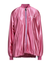 KHRISJOY KHRISJOY WOMAN JACKET FUCHSIA SIZE 1 POLYESTER