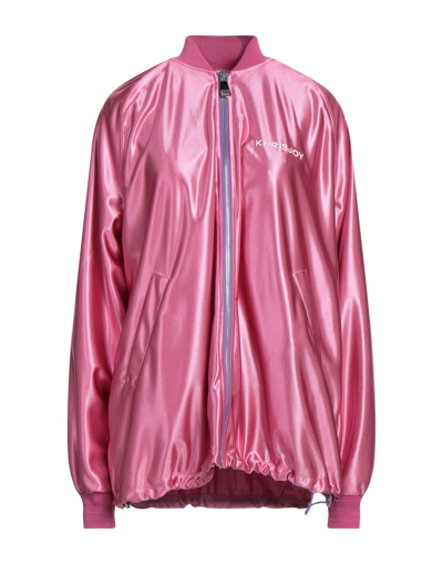 KHRISJOY KHRISJOY WOMAN JACKET FUCHSIA SIZE 00 POLYESTER