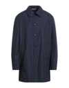 CANALI CANALI MAN OVERCOAT & TRENCH COAT MIDNIGHT BLUE SIZE 44 POLYESTER
