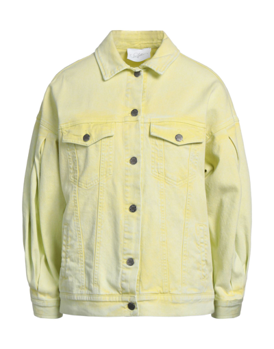 Soallure Denim Outerwear In Yellow