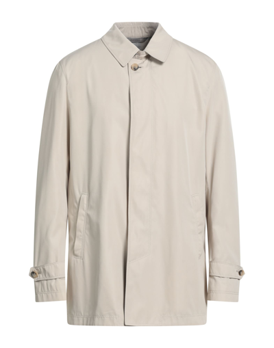 Canali Overcoats In Beige