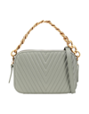 LES VISIONNAIRES LES VISIONNAIRES LOLA QUILTING SMOOTH LEATHER WOMAN HANDBAG SAGE GREEN SIZE - BOVINE LEATHER