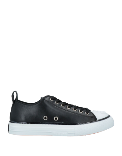 Philipp Plein Low-top Leather Sneakers In Black