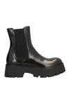 Alexander Mcqueen Woman Ankle Boots Black Size 10 Soft Leather