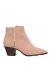 ANNA F ANNA F. WOMAN ANKLE BOOTS BEIGE SIZE 7.5 SOFT LEATHER