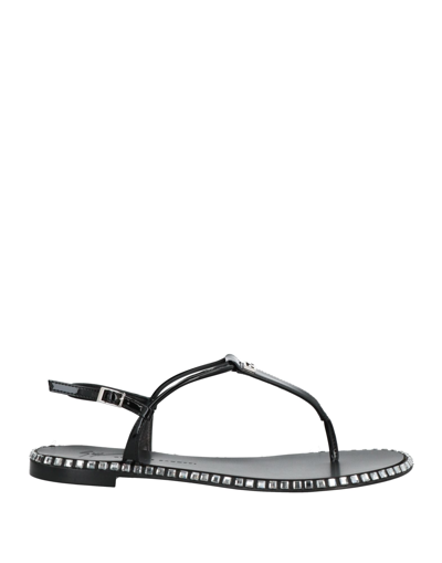 Giuseppe Zanotti Toe Strap Sandals In Black