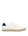 PALM ANGELS PALM ANGELS MAN ESPADRILLES WHITE SIZE 9 SOFT LEATHER