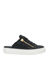 Giuseppe Zanotti Slip-on Lace-up Sneakers In Black