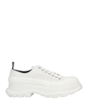 Alexander Mcqueen Sneakers Tread Slick Uomo Tessuto Bianco In White