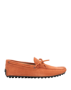Tod's Man Loafers Rust Size 9.5 Leather In Red