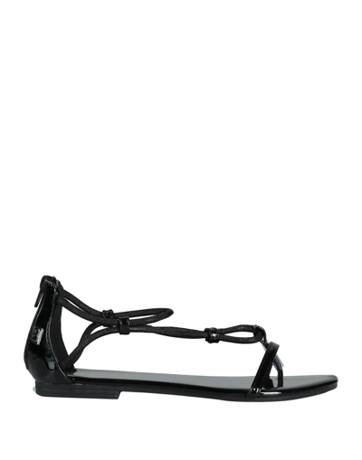 Laura Biagiotti Toe Strap Sandals In Black