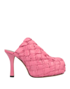 BOTTEGA VENETA BOTTEGA VENETA WOMAN MULES & CLOGS PINK SIZE 8 LAMBSKIN