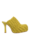 Bottega Veneta Woman Mules & Clogs Acid Green Size 7.5 Lambskin