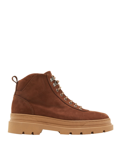 8 By Yoox Ankle Boots In Brown