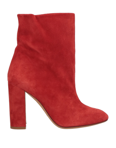 Pura López Ankle Boots In Red