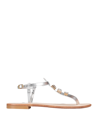 Pollini Sandals In Silver