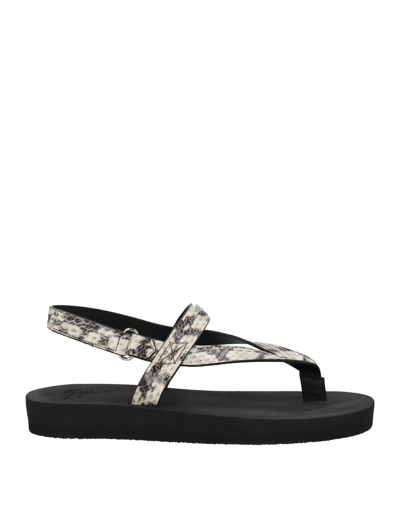 Giuseppe Zanotti Toe Strap Sandals In White