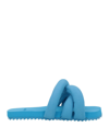 Yume Yume Tume Yume Womans Vegan Leather Padded Slide Sandals In Blue