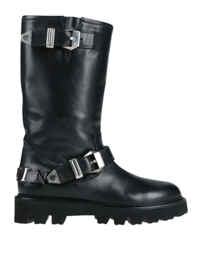 Philipp Plein Knee Boots In Black