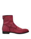 ALBERTO FASCIANI ALBERTO FASCIANI WOMAN ANKLE BOOTS BRICK RED SIZE 5 SOFT LEATHER