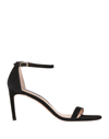 Stuart Weitzman Woman Sandals Black Size 4.5 Soft Leather