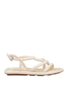 Ash Toe Strap Sandals In White