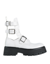 Alexander Mcqueen Leather Ankle Boots In White