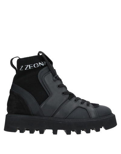 Z Zegna Ankle Boots In Black