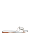 STUART WEITZMAN STUART WEITZMAN WOMAN SANDALS SILVER SIZE 6.5 SOFT LEATHER