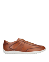 TOD'S TOD'S MAN SNEAKERS BROWN SIZE 8.5 SOFT LEATHER