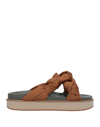 Ganni Sandals In Brown