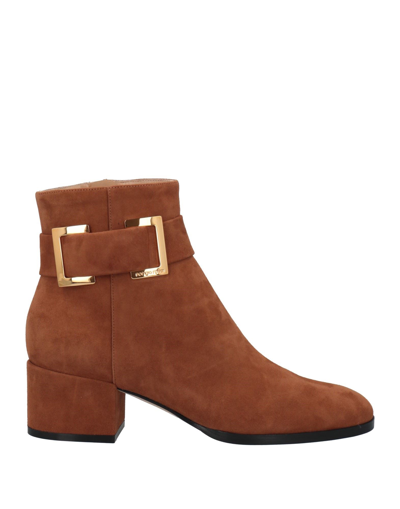 Sergio Rossi Ankle Boots In Brown
