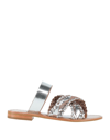 Couleur Pourpre Sandals In Silver