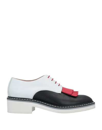 Pollini Lace-up Shoes In Black