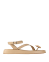 Gia Rhw Toe Strap Sandals In Beige