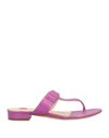 Ballin Toe Strap Sandals In Purple