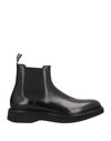 Green George Leather Boots In Black