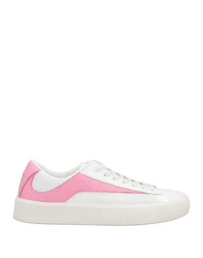 BY FAR BY FAR WOMAN SNEAKERS WHITE SIZE 8 SOFT LEATHER, TEXTILE FIBERS