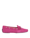 Tod's Gommino Croc-embossed Leather Loafer In Pink