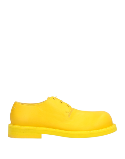 Mm6 Maison Margiela Lace-up Shoes In Yellow